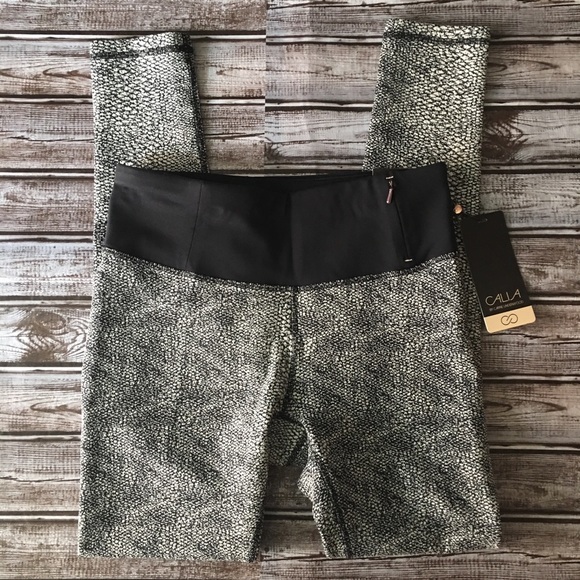 CALIA by Carrie Underwood Pants - Calia Black White Workout Active Leggings Small S